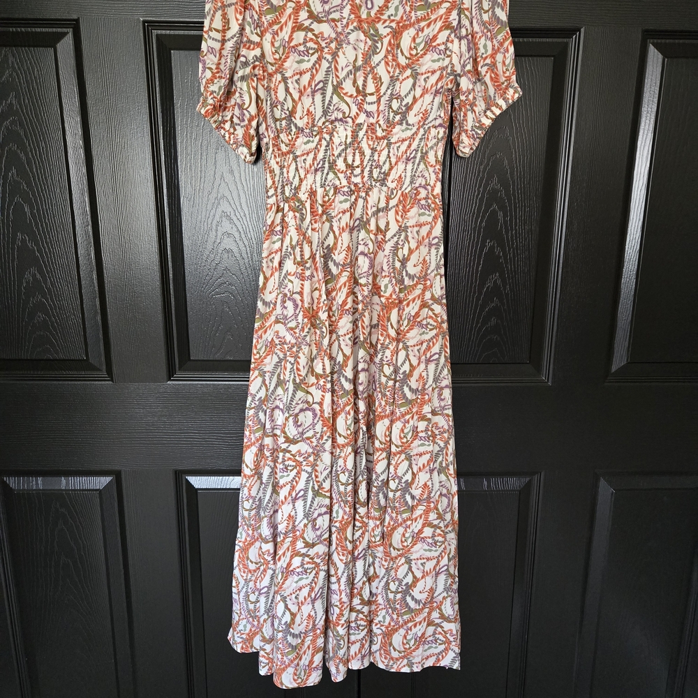 Lascana Multi Print Puff Sleeve Maxi Dress Nwt - Picture 4 of 14